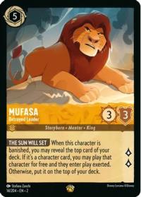 lorcana rise of the floodborn mufasa betrayed leader foil