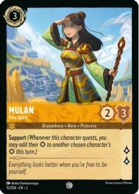 lorcana rise of the floodborn mulan free spirit foil