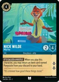lorcana rise of the floodborn nick wilde wily fox foil