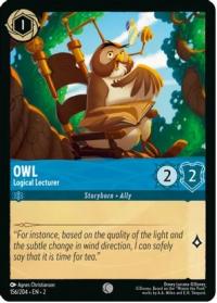 lorcana rise of the floodborn owl logical lecturer