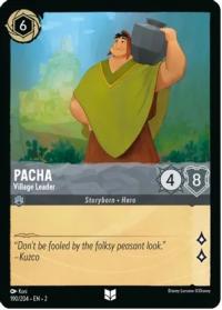 lorcana rise of the floodborn pacha village leader foil