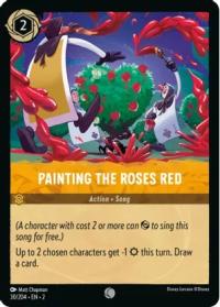lorcana rise of the floodborn painting the roses red foil