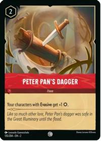 lorcana rise of the floodborn peter pan s dagger foil
