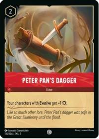 lorcana rise of the floodborn peter pan s dagger