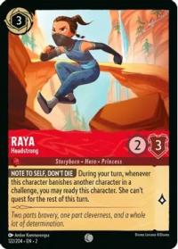 lorcana rise of the floodborn raya headstrong