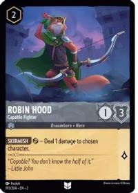 lorcana rise of the floodborn robin hood capable fighter