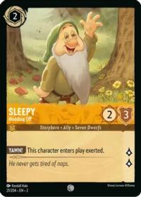 lorcana rise of the floodborn sleepy nodding off