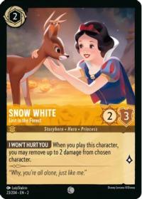 lorcana rise of the floodborn snow white lost in the forest foil