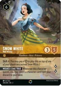 lorcana rise of the floodborn snow white well wisher alternate art