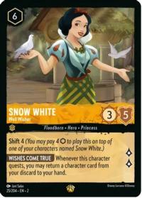 lorcana rise of the floodborn snow white well wisher foil