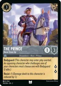 lorcana rise of the floodborn the prince never gives up foil