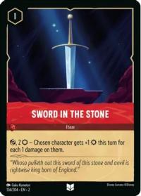 lorcana rise of the floodborn the sword in the stone foil
