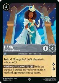 lorcana rise of the floodborn tiana celebrating princess foil