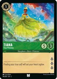 lorcana rise of the floodborn tiana true princess foil