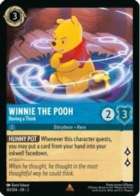 lorcana rise of the floodborn winnie the pooh having a think foil