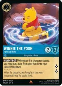 lorcana rise of the floodborn winnie the pooh having a think