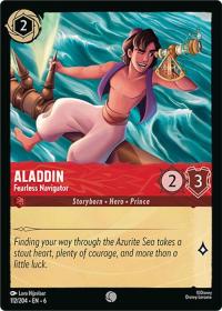 lorcana azurite sea aladdin fearless navigator foil