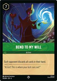 lorcana azurite sea bend to my will foil