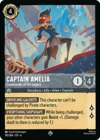 lorcana azurite sea captain amelia commander of the legacy foil
