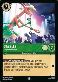 lorcana azurite sea gazelle angel with horns
