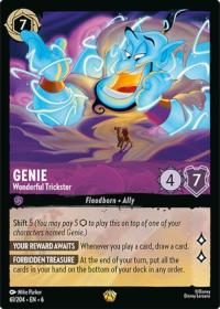 lorcana azurite sea genie wonderful trickster foil