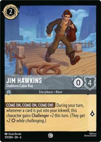 lorcana azurite sea jim hawkins stubborn cabin boy foil