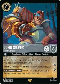 lorcana azurite sea john silver stern captain foil