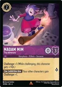 lorcana azurite sea madam mim tiny adversary foil