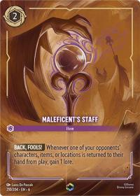 lorcana azurite sea maleficent s staff alternate art