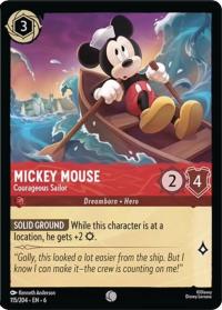 lorcana azurite sea mickey mouse courageous sailor