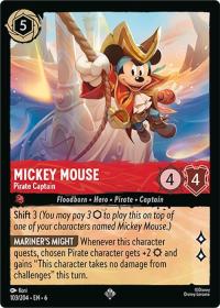 lorcana azurite sea mickey mouse pirate captain