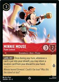lorcana azurite sea minnie mouse pirate lookout foil