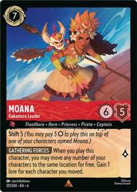 lorcana azurite sea moana kakamora leader foil