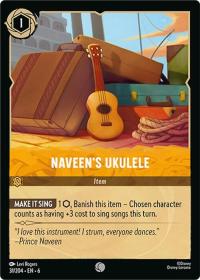 lorcana azurite sea naveen s ukulele foil