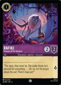 lorcana azurite sea rafiki shaman of the savanna foil
