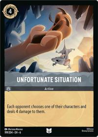 lorcana azurite sea unfortunate situation foil