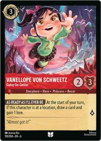 lorcana azurite sea vanellope von schweetz gutsy go getter foil