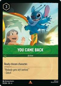 lorcana azurite sea you came back