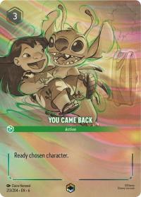lorcana azurite sea you came back alternate art