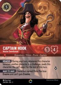 lorcana into the inklands captain hook master swordsman alternate art