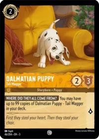 lorcana into the inklands dalmatian puppy tail wagger 4b 204 foil
