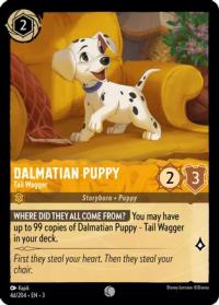 lorcana into the inklands dalmatian puppy tail wagger 4d 204 foil