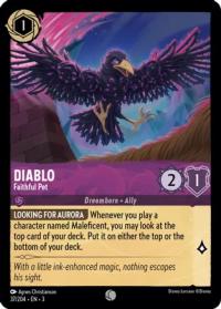 lorcana into the inklands diablo faithful pet foil