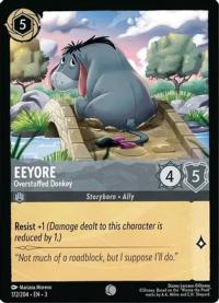 lorcana into the inklands eeyore overstuffed donkey foil