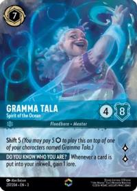 lorcana into the inklands gramma tala spirit of the ocean alternate art