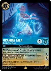 lorcana into the inklands gramma tala spirit of the ocean foil