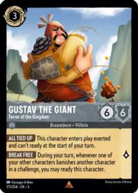 lorcana into the inklands gustav the giant terror of the kingdom foil