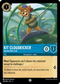 lorcana into the inklands kit cloudkicker spunky bear cub foil