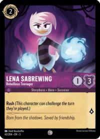 lorcana into the inklands lena sabrewing rebellious teenager foil