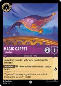 lorcana into the inklands magic carpet flying rug foil